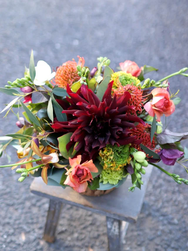 ダリアの黒蝶と個性溢れるお花たちがとってもオシャレなアレンジメント💐

#ダリア
#黒蝶
#フラワーアレンジメント
#花たろう
#浦和花たろう