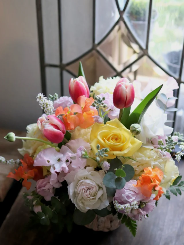 そろそろ春のお花ともお別れですね🌸
色鮮やかな春のお花は、新たな一歩を踏み出す方へのエールにピッタリです☺️

#春
#チューリップ
#スイートピー
#フラワーアレンジメント
#花たろう